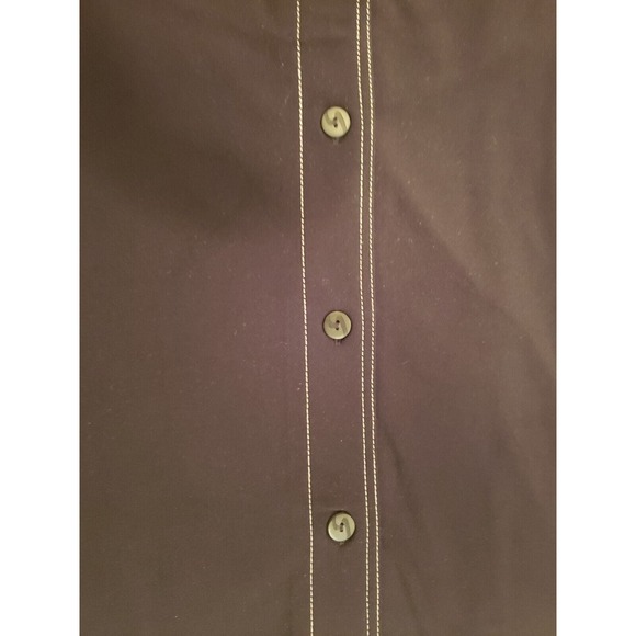 Sympli Long Sleeve Collar Button Down Classic Black Midi Dress Size 14 - Picture 4 of 8